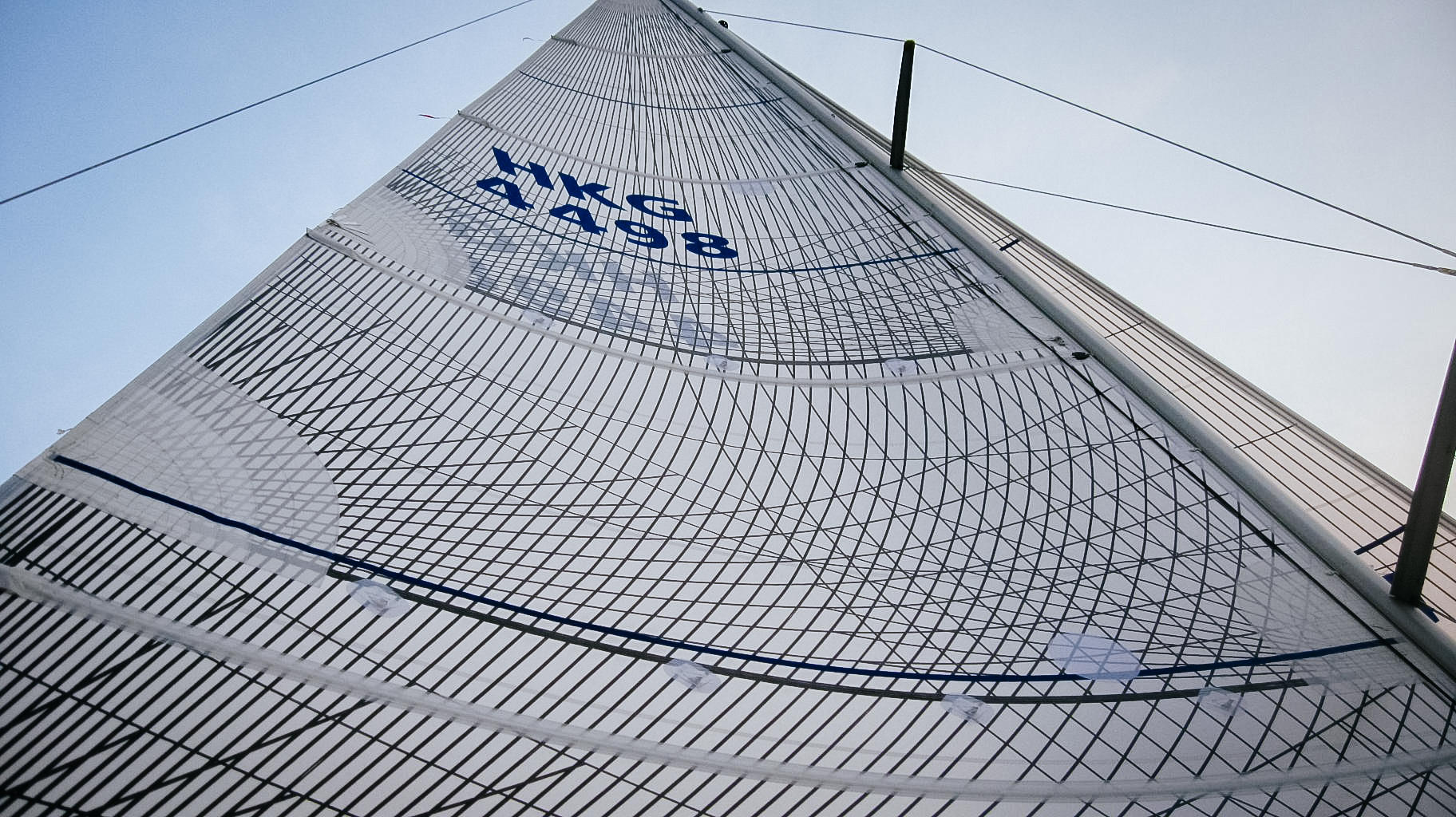 A full batten Tape-Drive Carbon Polyester main on a Beneteau First 44.7.