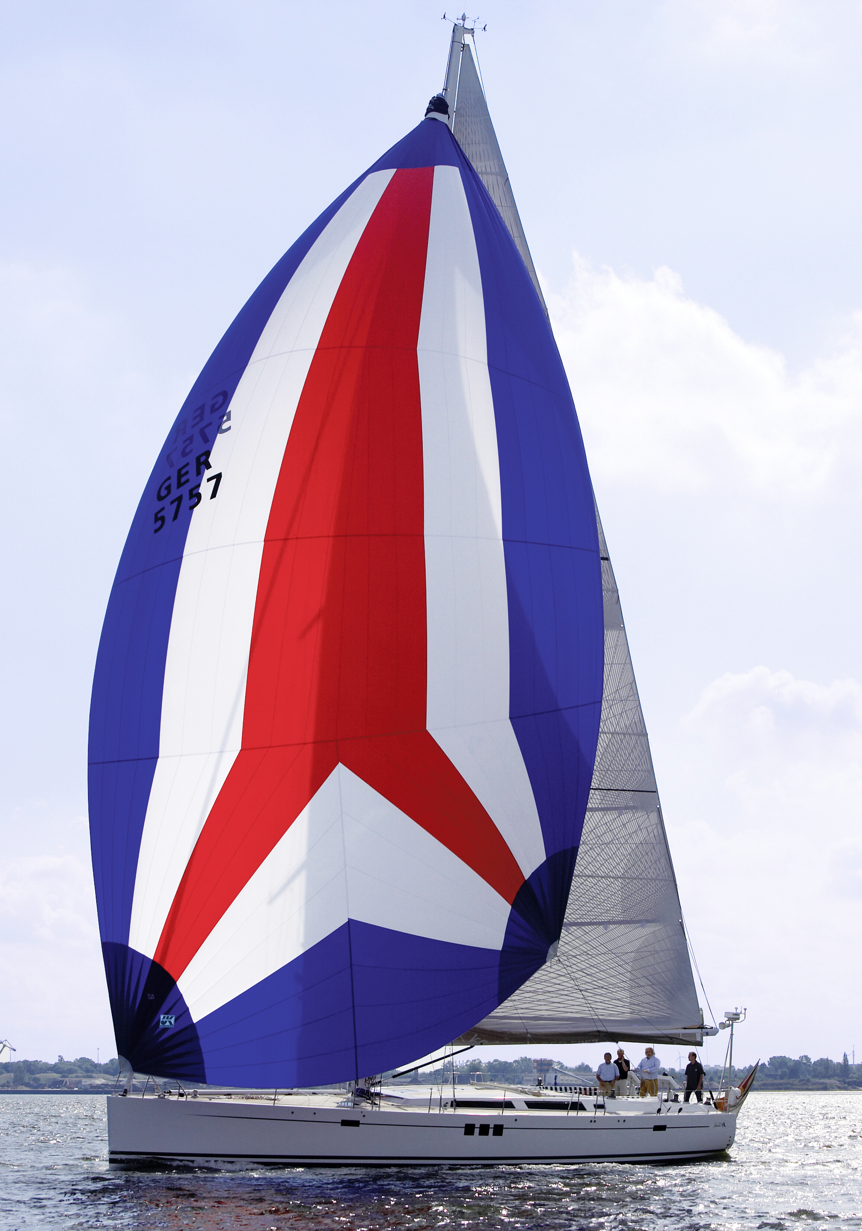 UK Sailmakers cruising spinnaker makes downwind sailing more fun on boats of all sizes.