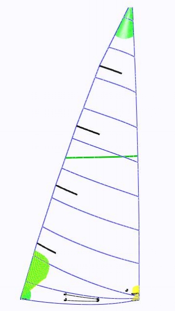 UK Sailmakers Ensign main panel layout.