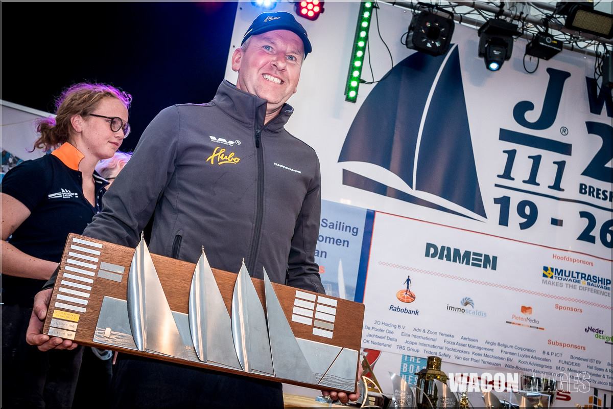 Erik Van Vurren collecting the silver at the Dutch IRC Championship