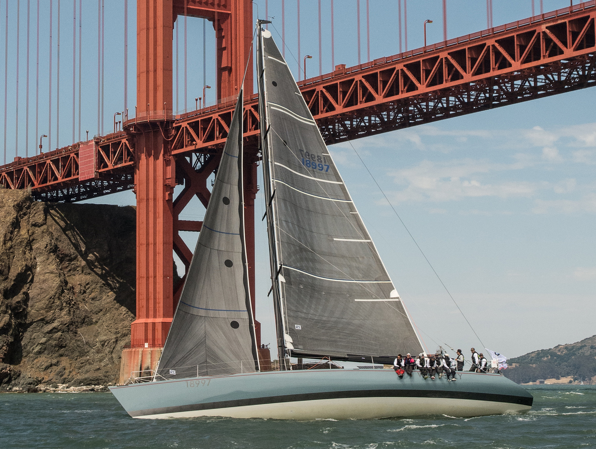 WESTERLY leaving San Francisco on her way to Hawaii in the 2018 Paciific Cup flying her No. 4 genoa and full X-Drive carbon main.