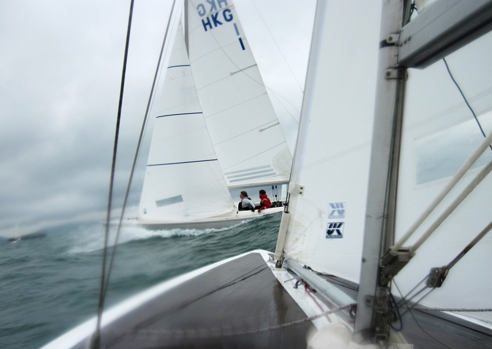 Two Dragon’s with UK Sailmakers sails in Hong Kong.