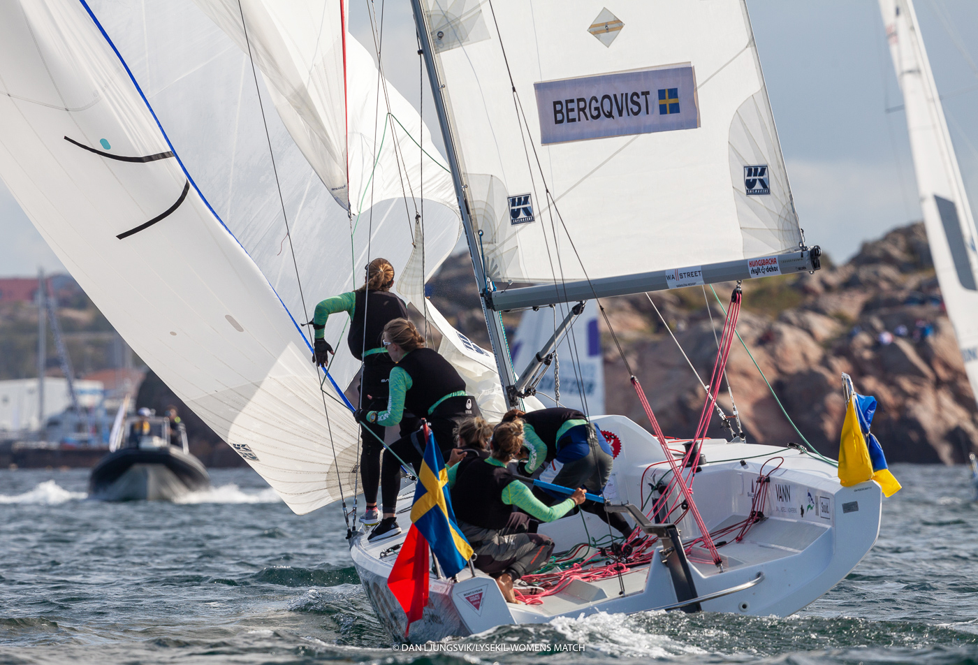 The Women’s Match Racing World Championship was sailed in Lysekil, Sweden this August in Fareast 28Rs equipped with UK Sailmakers sails. Shown above is one of the Swedish teams doing a “Late Main Gybe.” See the article and video below on how to do t…