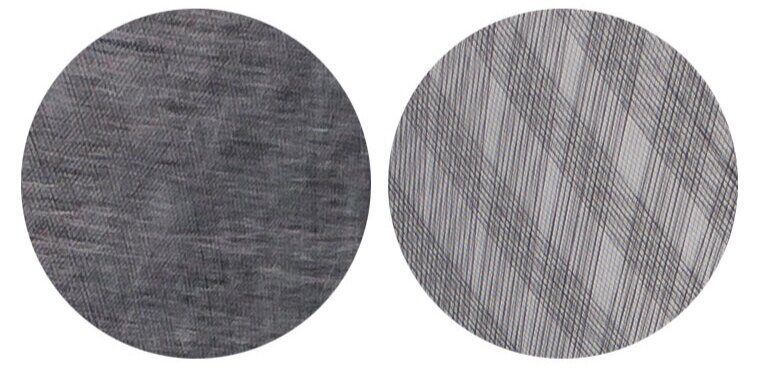 Links: LiteSkin-Seite des Segels. Rechts: Lastpfad-Garnseite des Segels.  Beide Detailaufnahmen stammen von den oben gezeigten X4.0 Bildern.