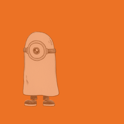 "Ghost Minion" Halloween costume idea post