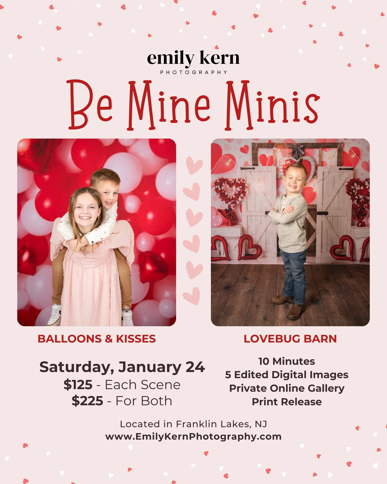 Happy New Year! ✨ We&rsquo;re kicking off 2026 with our first minis of the year, and we couldn&rsquo;t be more excited! 💖

Be Mine Minis are happening Saturday, January 24, in Franklin Lakes, with two adorable scenes to choose from, or feel the love