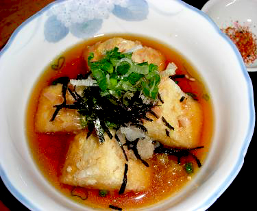 Agedashi tofu. Photo credit: http://japaneseizakaya.blogspot.com