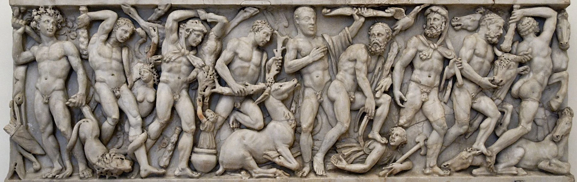 The Twelve Labors of Hercules. Roman relief , 3rd century AD. Getting a license to sell beer in the State of California is about as daunting, and probably less pleasant, than cleaning the Augean Stables . 