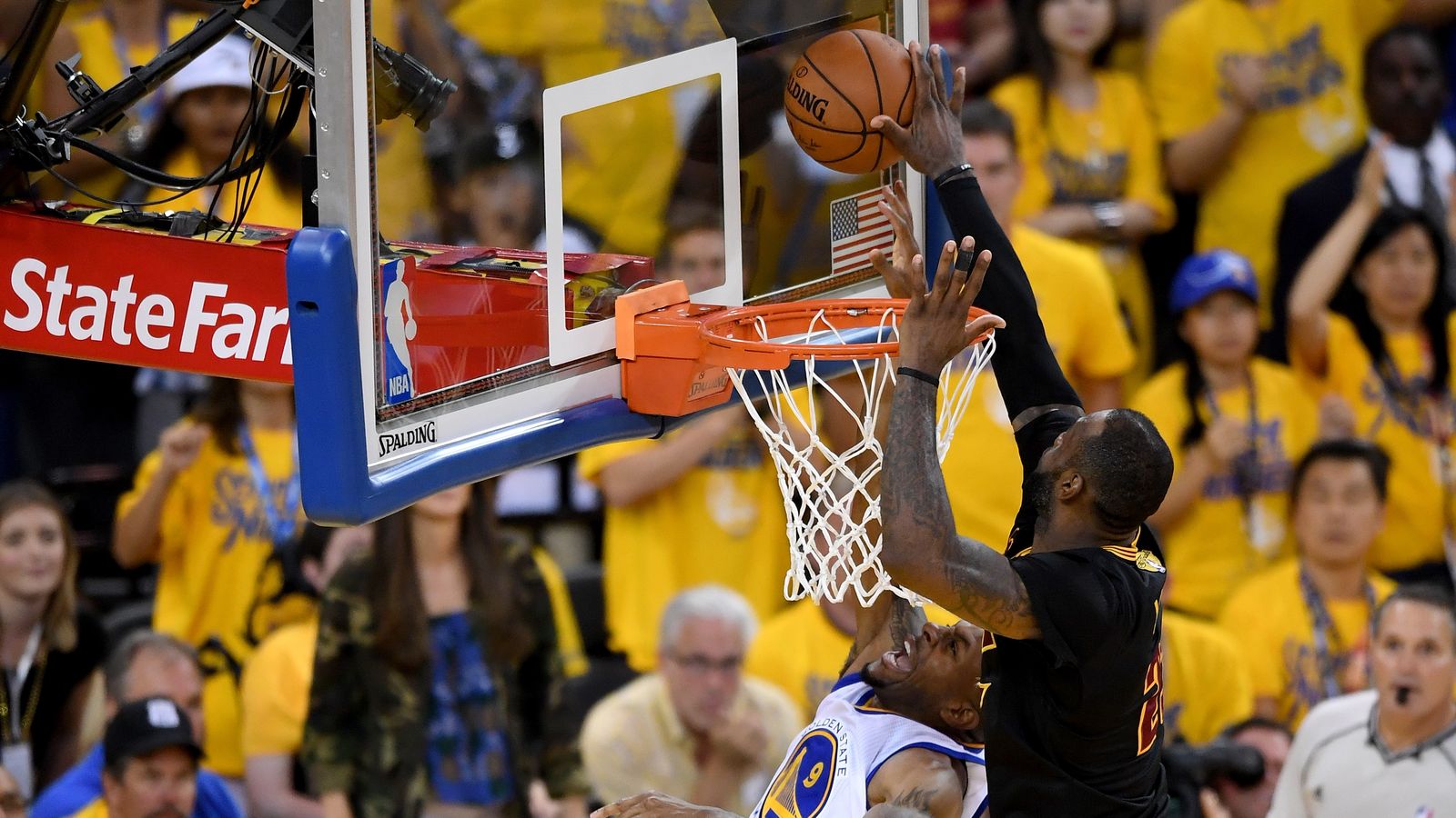 The Block. LeBron seals the Cavs victory over the Warriors in the 2016 NBA Finals. This play has its own Wikipedia page.