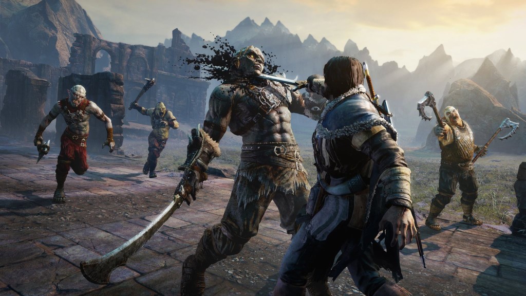 Shadows of Mordor. Outstanding game, ridiculously violent.