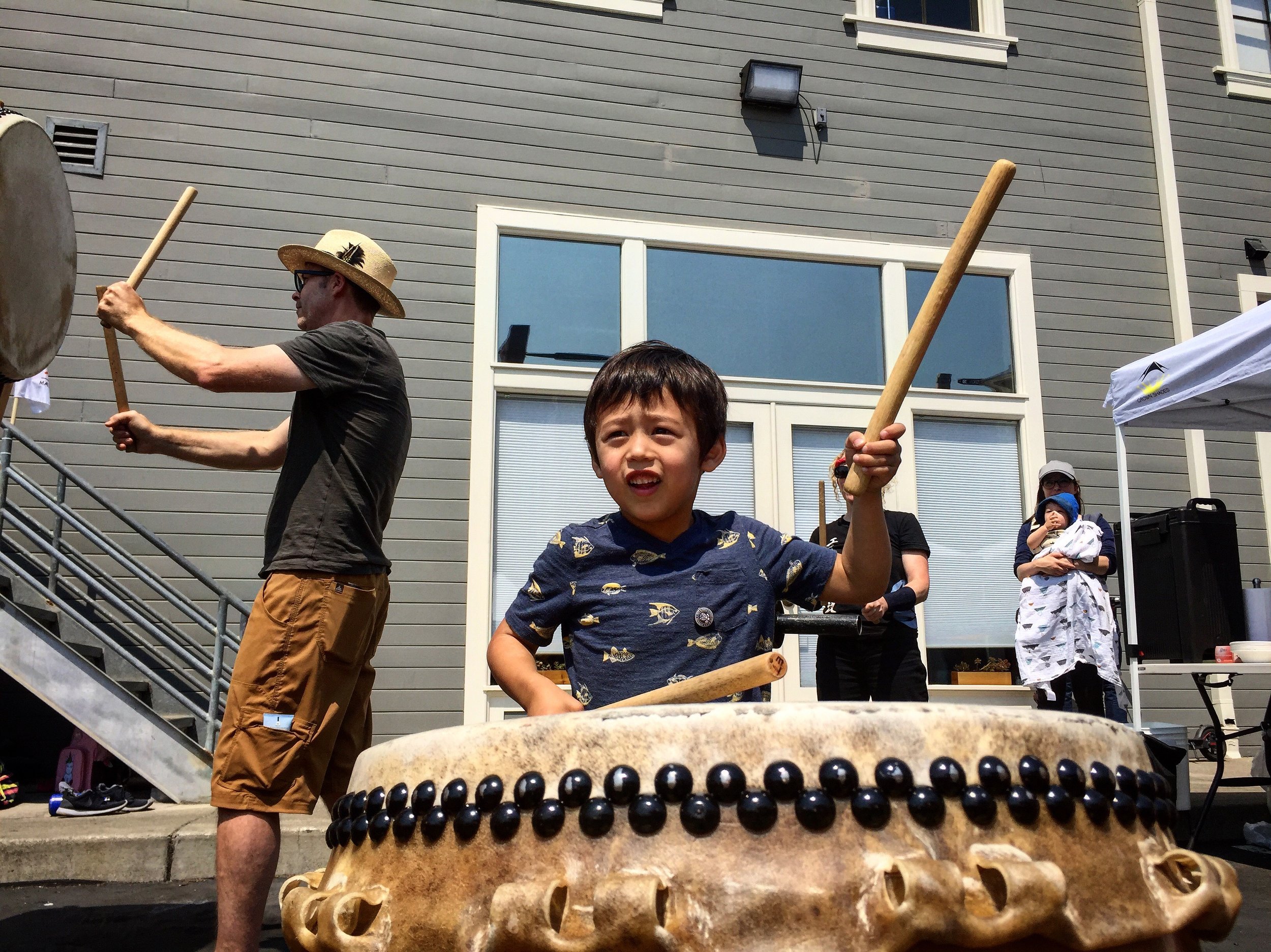 Taiko drumming at Umami Mart's annual Matsuri festival.