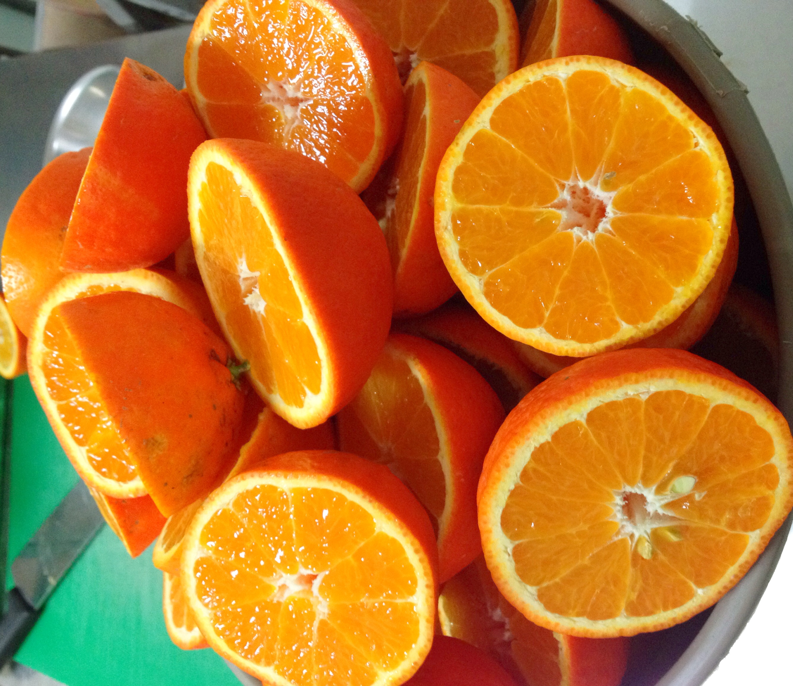 Local Tangeloes on their way to sorbet