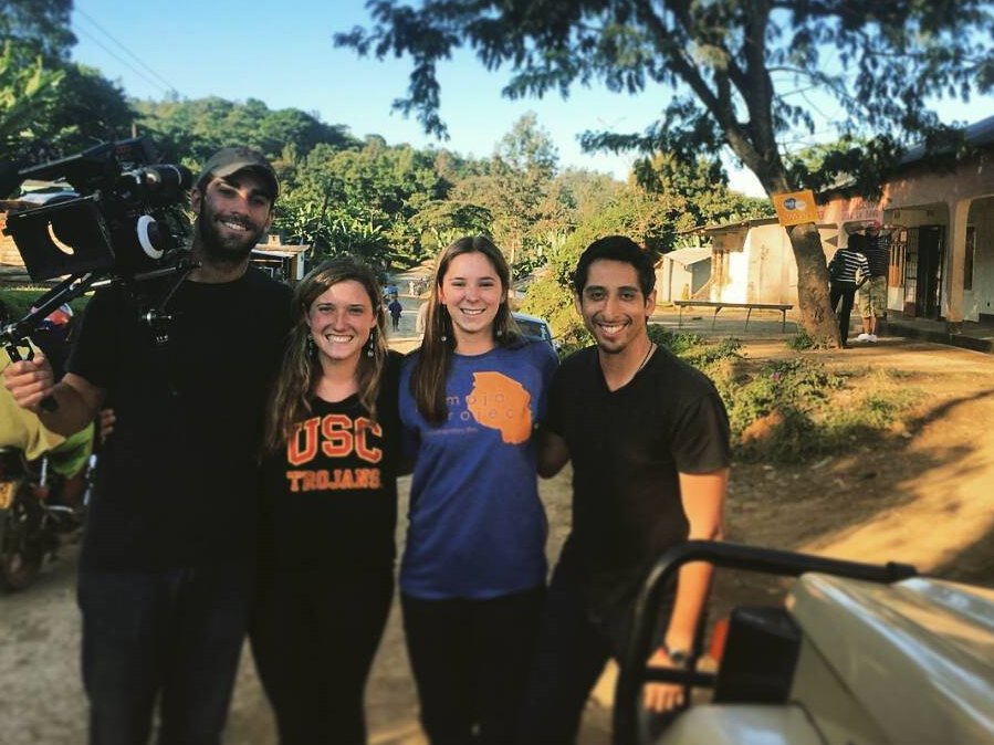 The crew on our last day of shooting! From right to left: Brandon, Kasey, Audrey, Richard 