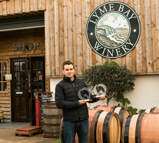 James Lambert, managing director of Lyme Bay Winery outside the Shute-based winery.