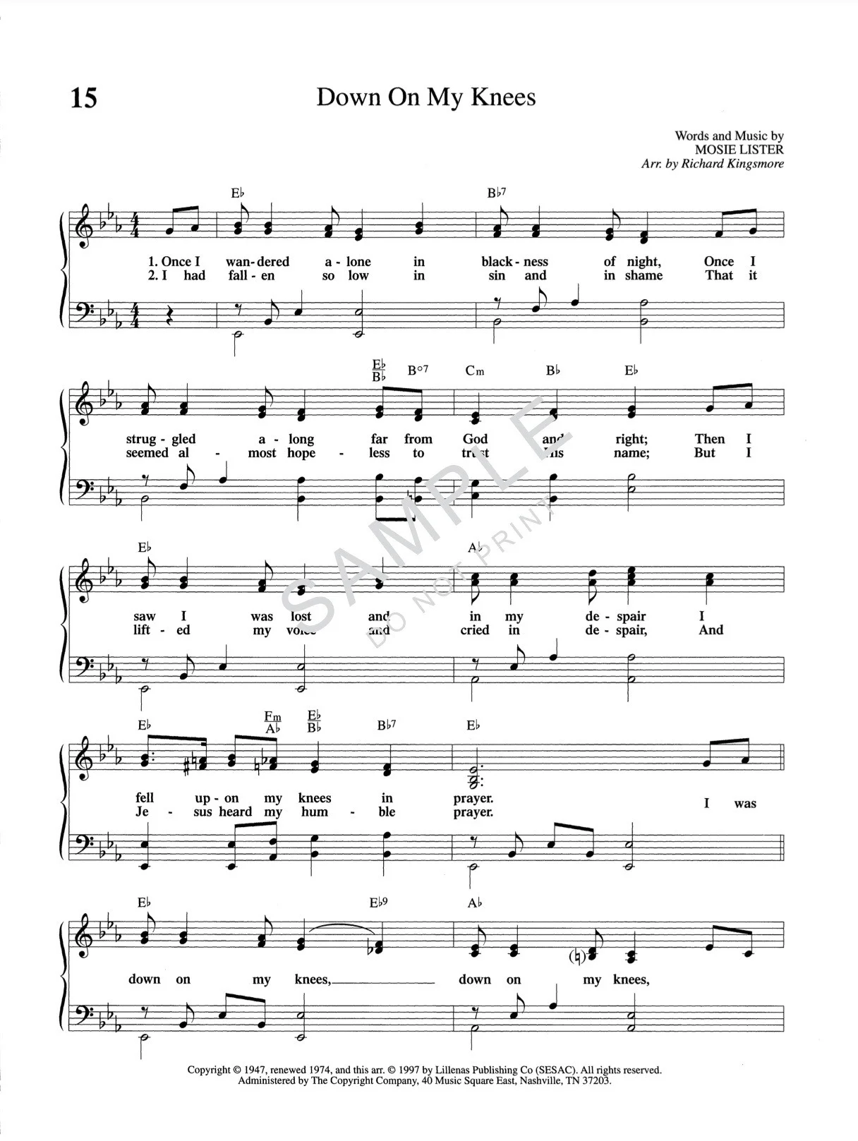 50 Best Loved Southern Gospel Favorites Piano Book by Richard Kingsmore