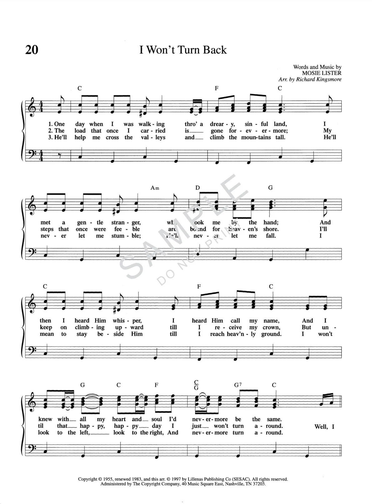 50 Best Loved Southern Gospel Favorites Piano Book by Richard Kingsmore