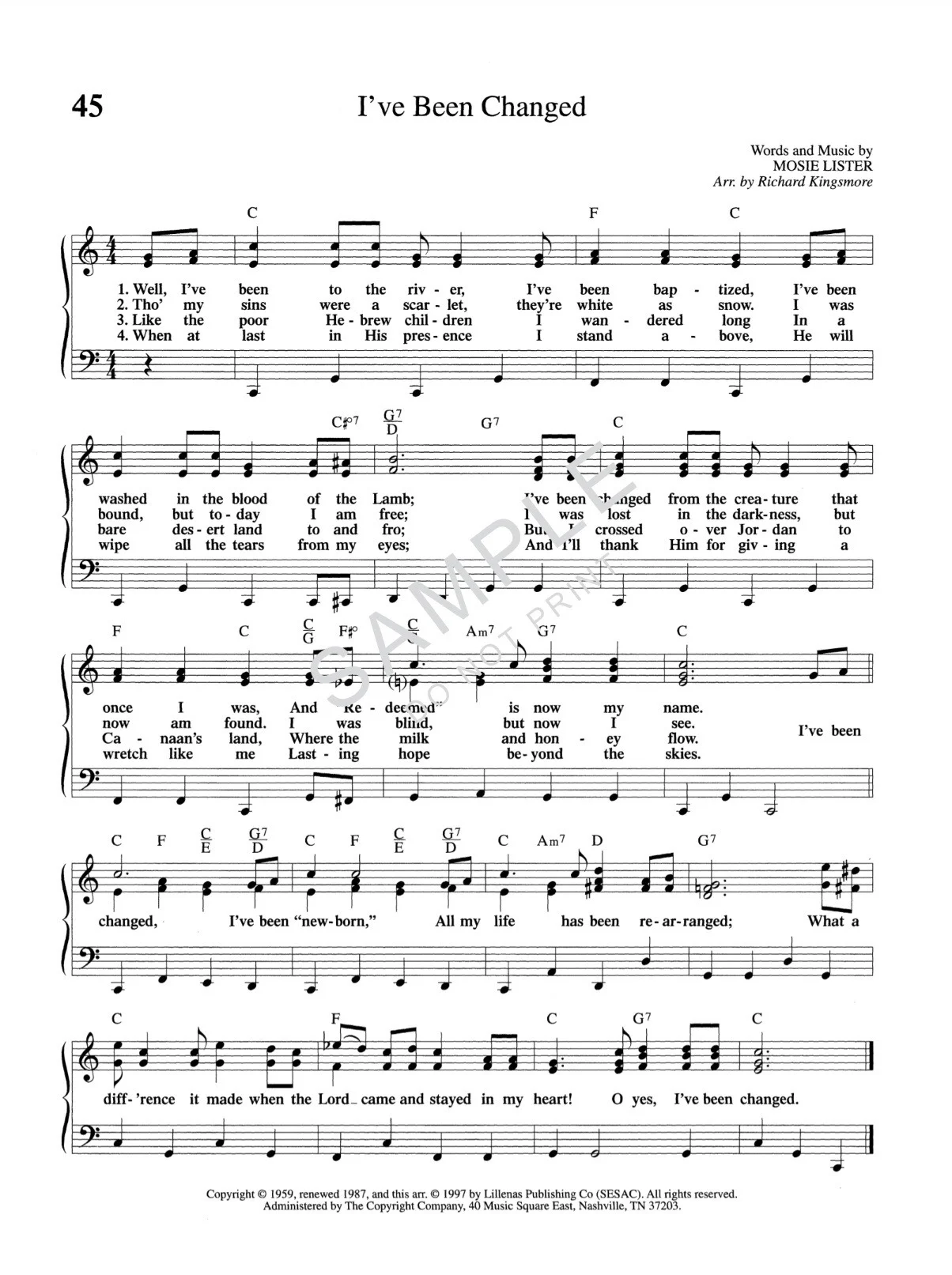 50 Best Loved Southern Gospel Favorites Piano Book by Richard Kingsmore