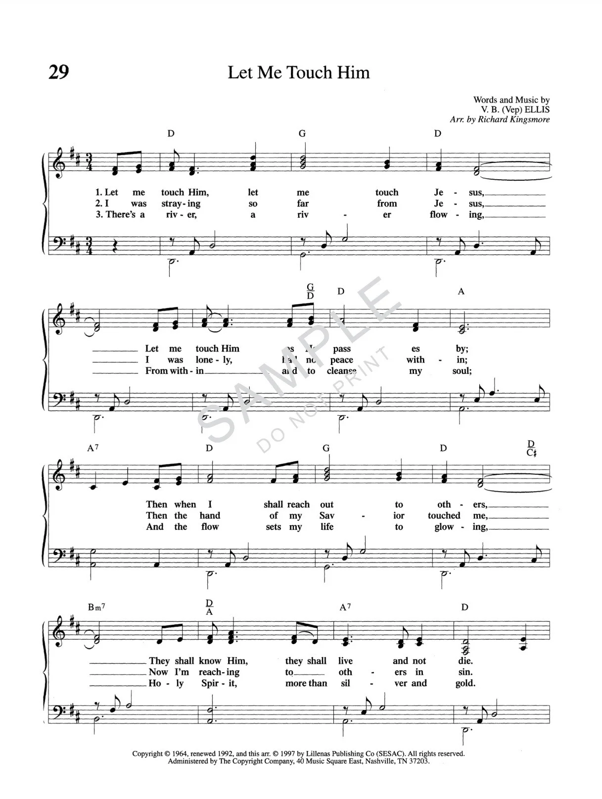 50 Best Loved Southern Gospel Favorites Piano Book by Richard Kingsmore