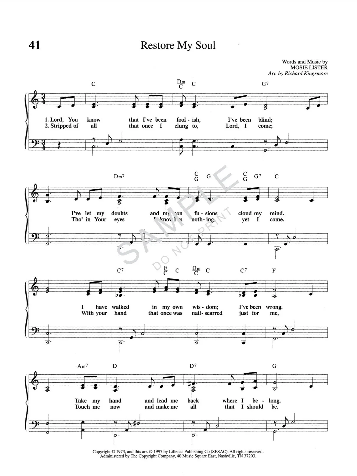 50 Best Loved Southern Gospel Favorites Piano Book by Richard Kingsmore