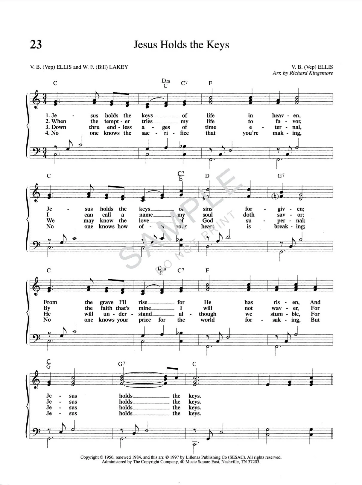 50 Best Loved Southern Gospel Favorites Piano Book by Richard Kingsmore