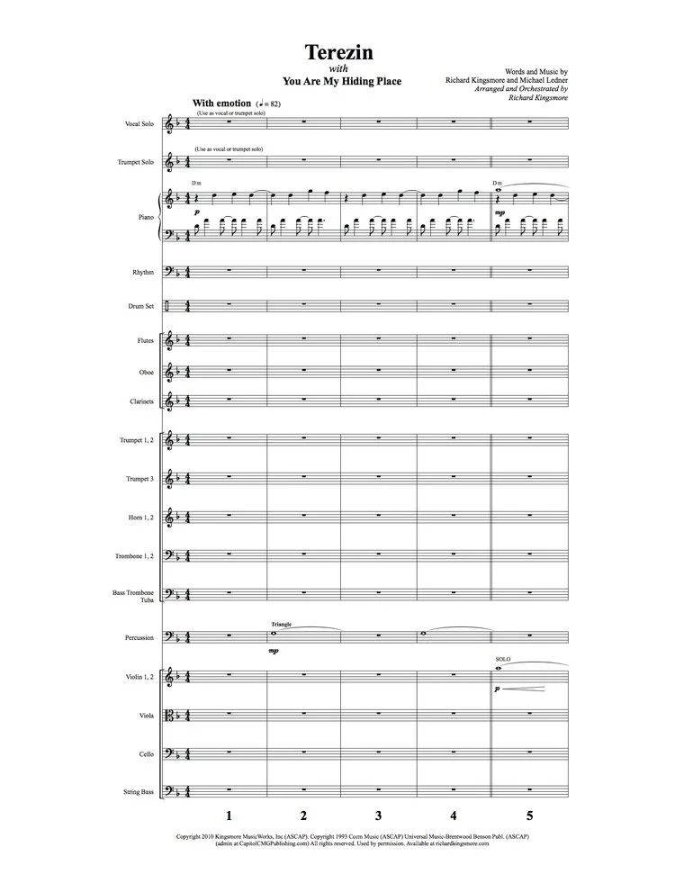Terezin Vocal Accompaniment Track by Richard Kingsmore