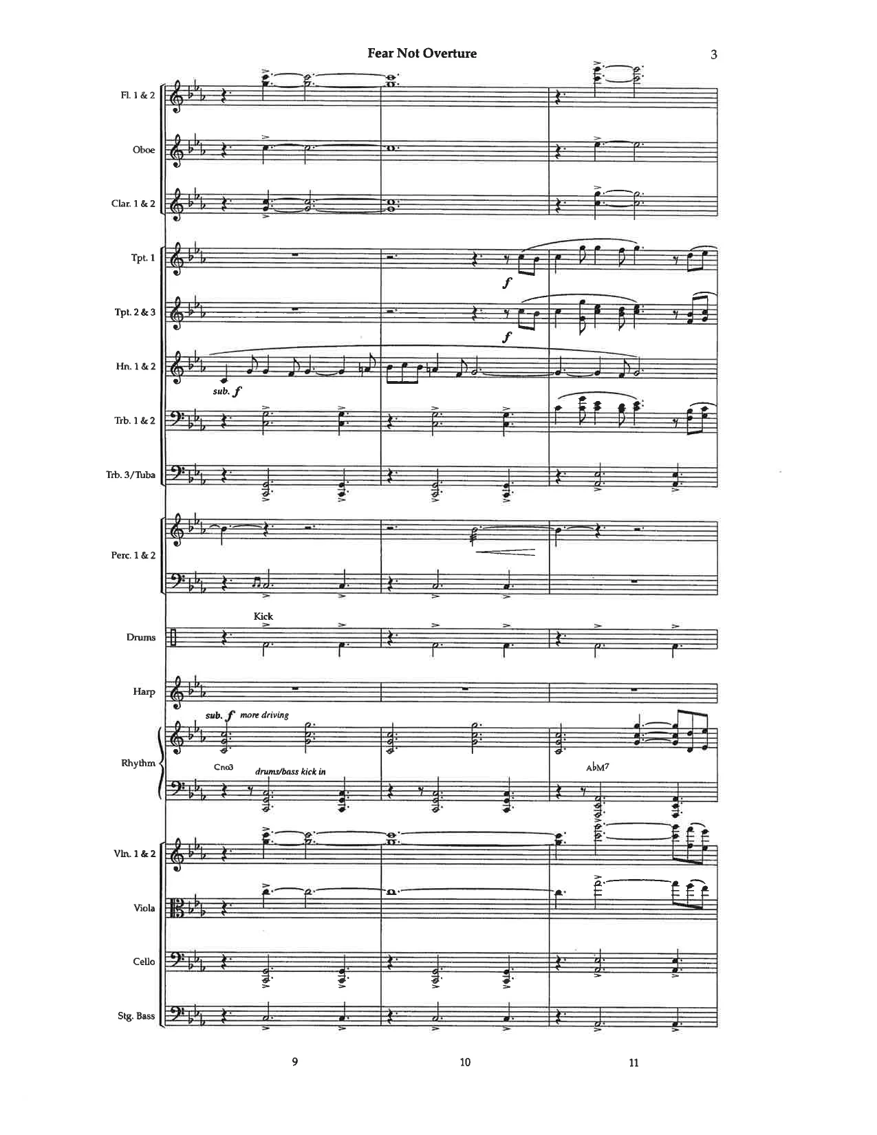 Fear Not Overture Orchestra Music by Richard Kingsmore