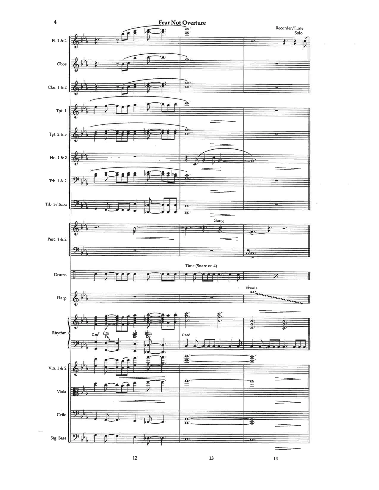 Fear Not Overture Orchestra Music by Richard Kingsmore