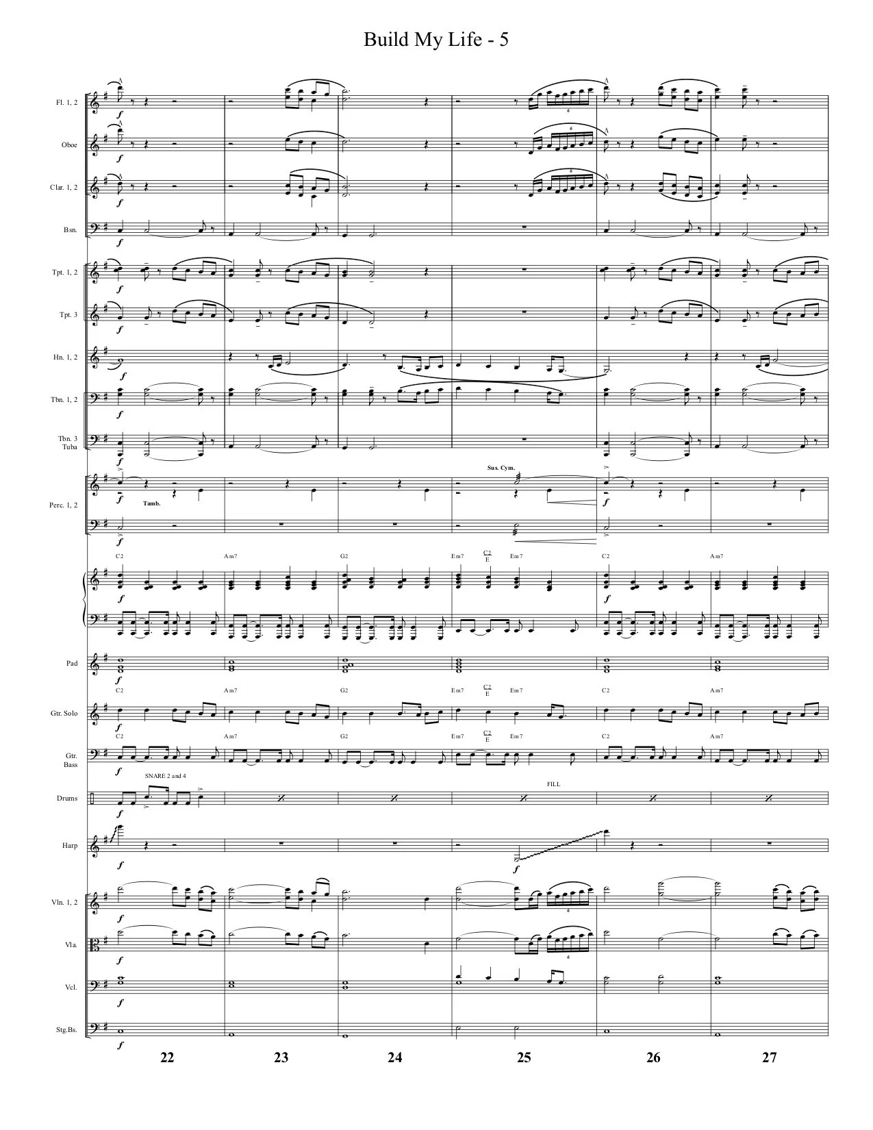 Build My Life NextGen Orchestra Music by Richard Kingsmore