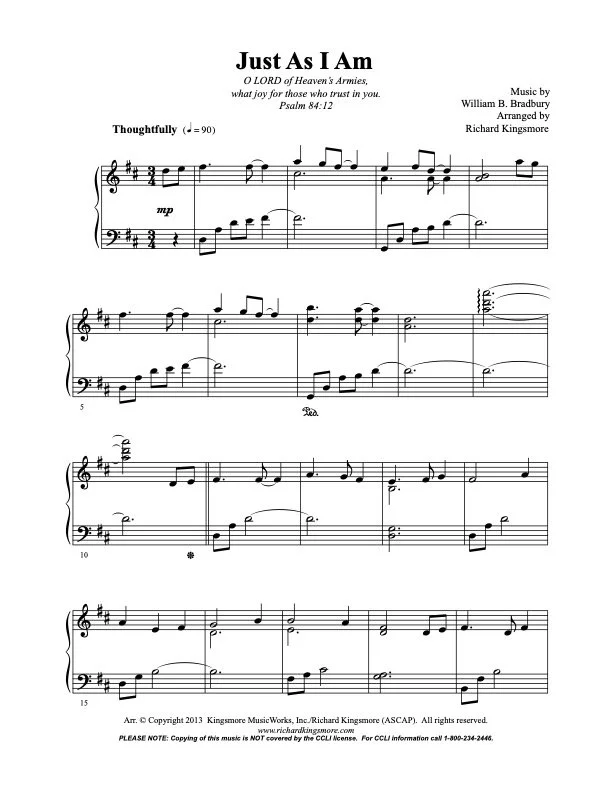 Communion Songs for Solo Piano Music by Richard Kingsmore