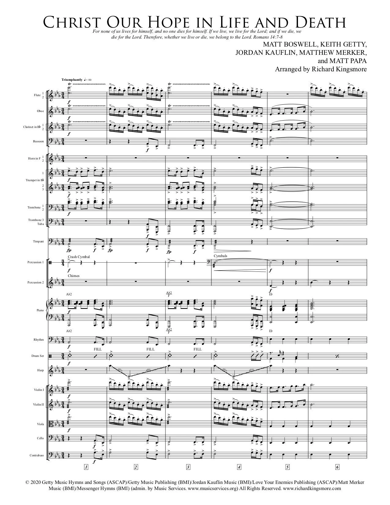 Christ Our Hope in Life and Death NextGen Orchestra Music by Richard Kingsmore