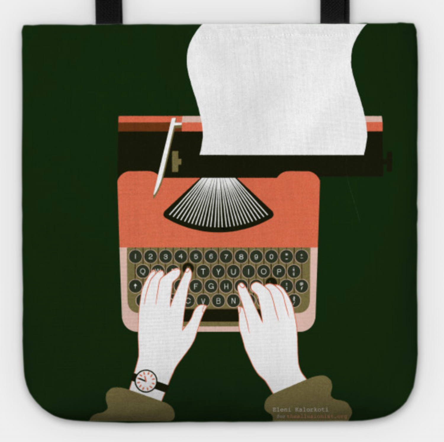 Typing tote bag