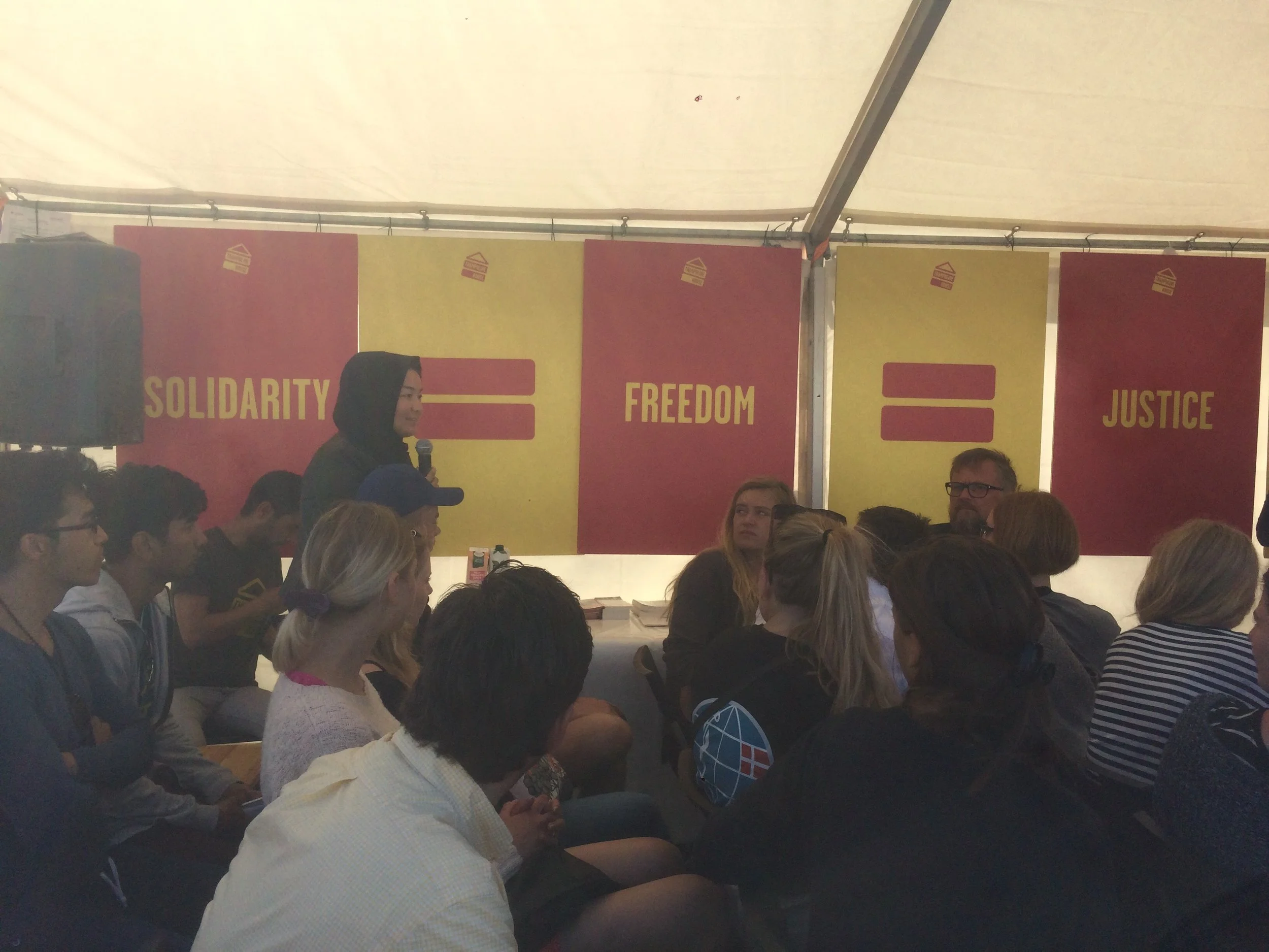 At the People's Meeting 2017, Trampoline House focused on asylum seekers' possibilities to participate in society.
