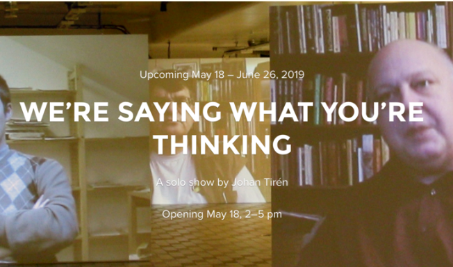 Opening in CAMP / Johan Tirén: We're saying what you're thinking