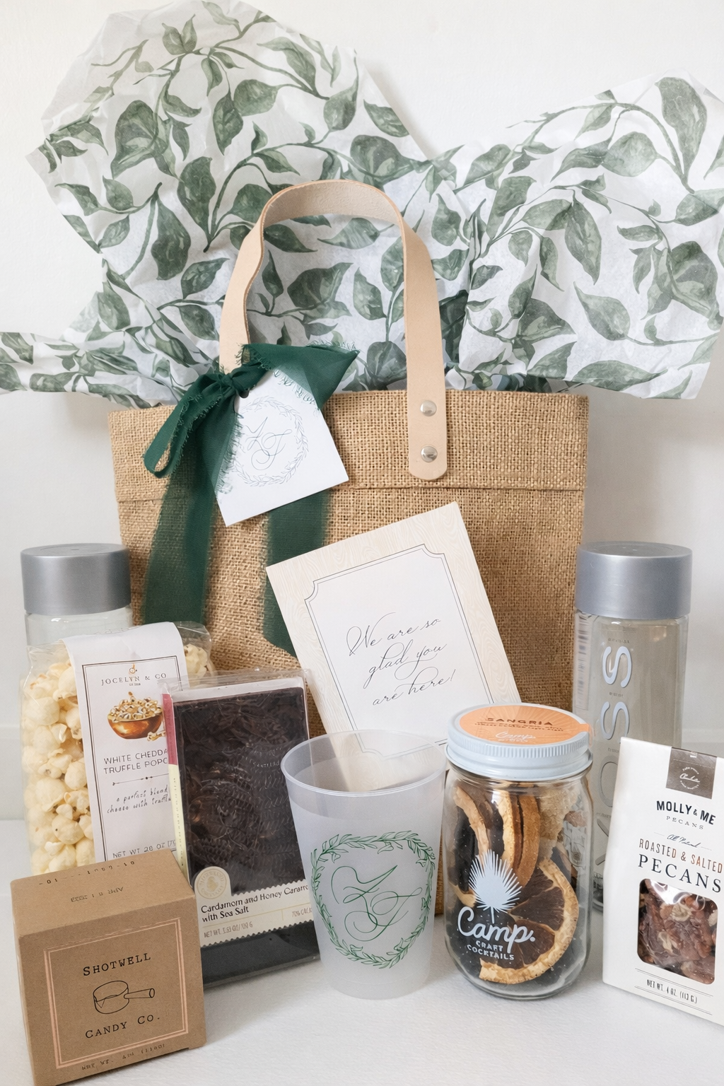 Zia &amp; Tim’s Auberge Mayflower Inn Wedding Welcome Gifts in Washington, Connecticut