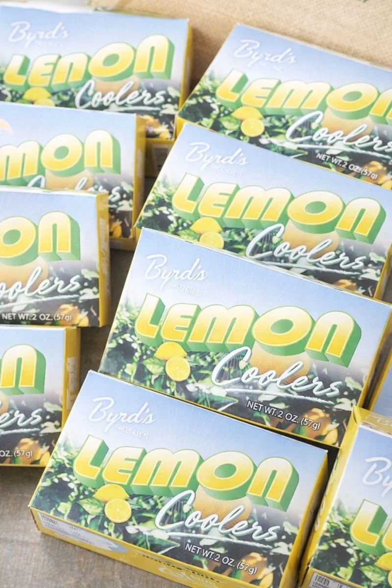 Byrd’s Lemon Coolers cookies featured in a Charleston, SC welcome gift for corporate events and weddings