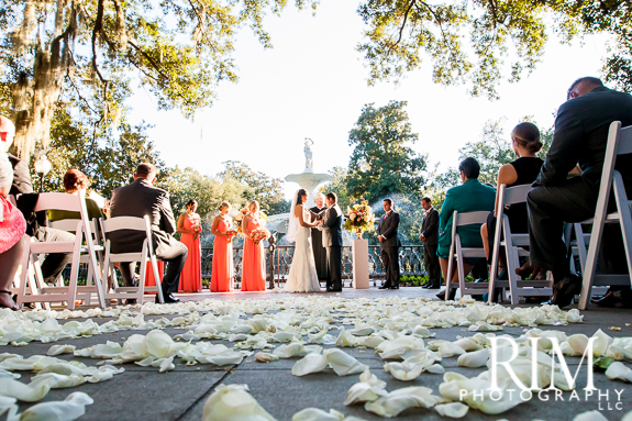 Forsyth Park Wedding Ceremony in Savannah, GA