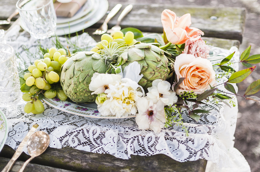Colorful Savannah Wedding Inspiration with artichokes