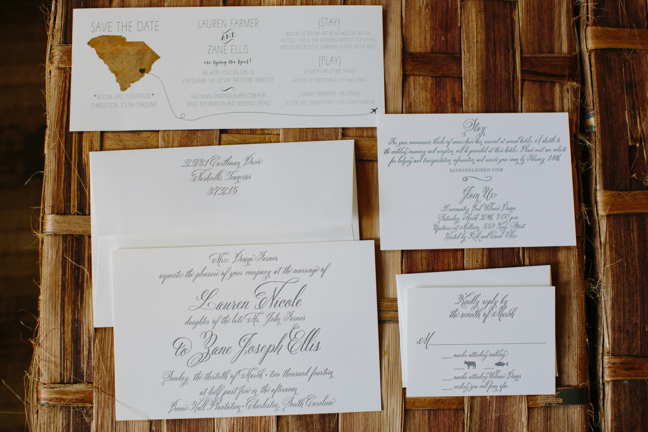 Charleston Wedding Invitations