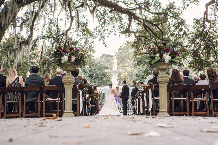 Forsyth Park wedding ceremony