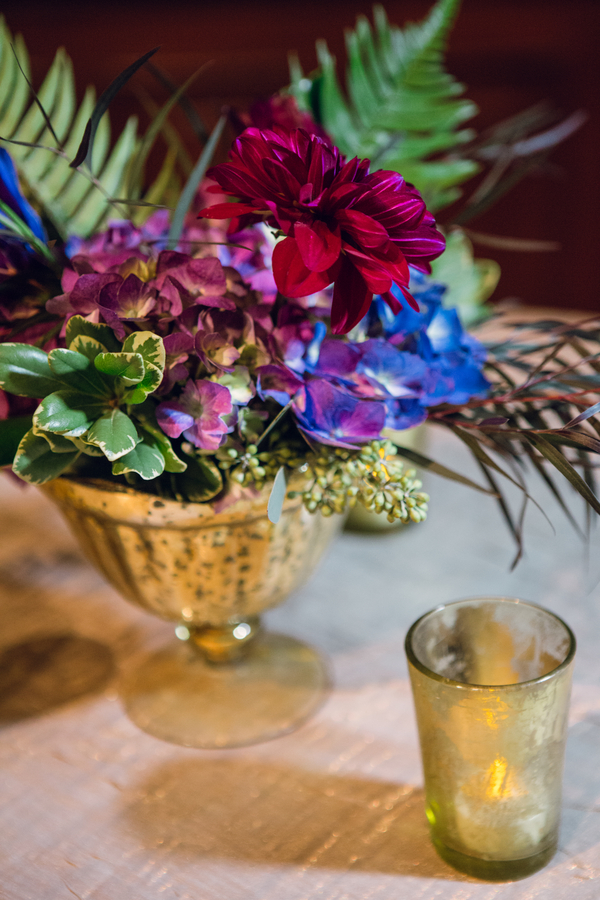 Purple centerpiece