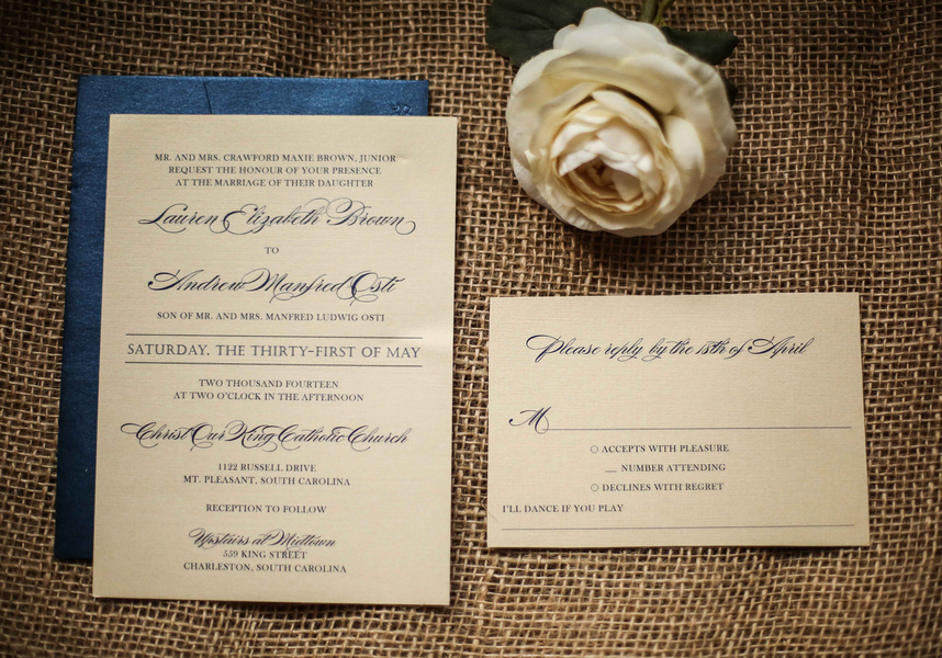 Charleston wedding invitations