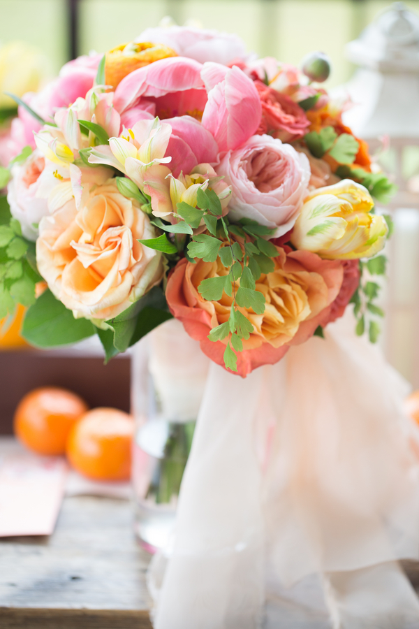 Pink & Orange Wedding bouquet