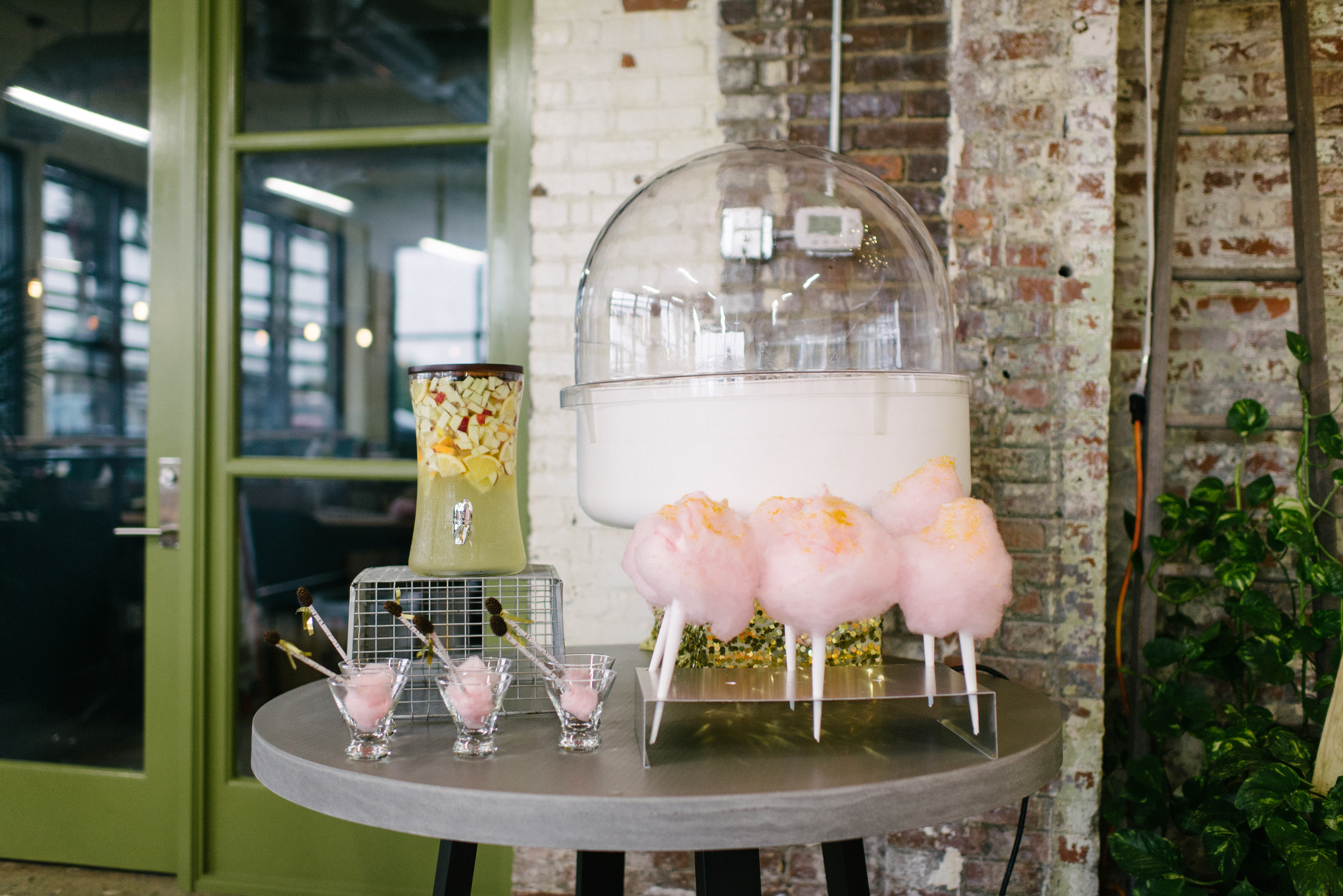 Cotton Candy Station at Charleston Bachelorette Party Shoot by Pure Fluff Co, Party.Love.Birds 