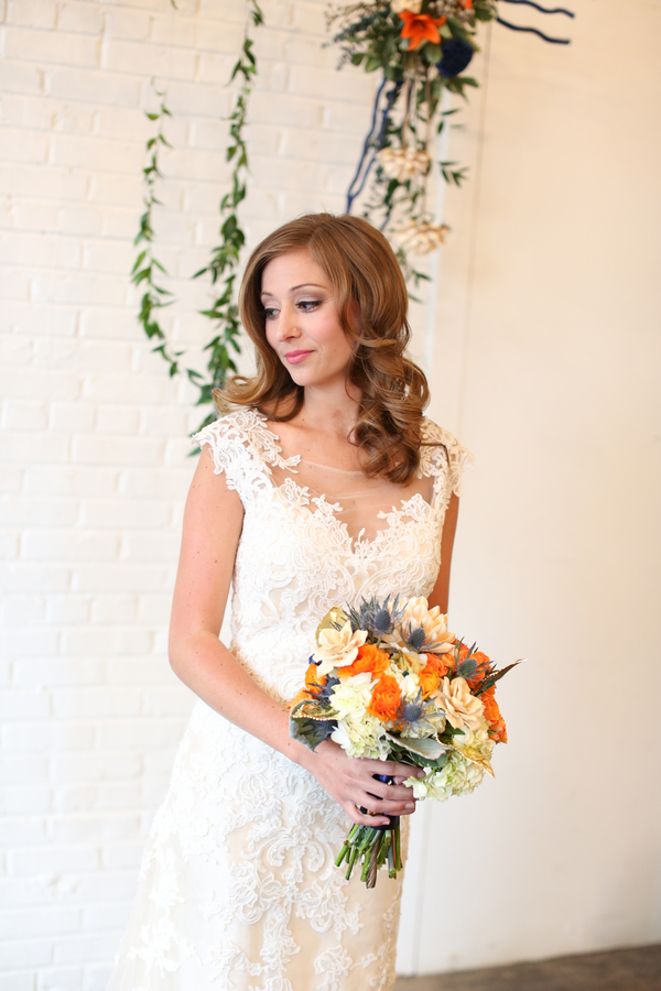 Blue and Orange Wedding Inspiration by Heather Michelle Photography