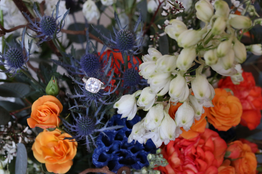 Blue and Orange Floral Inspiration