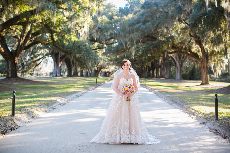 Winter Bridal Portaits at Boone Hall by Dana Cubbage Photography