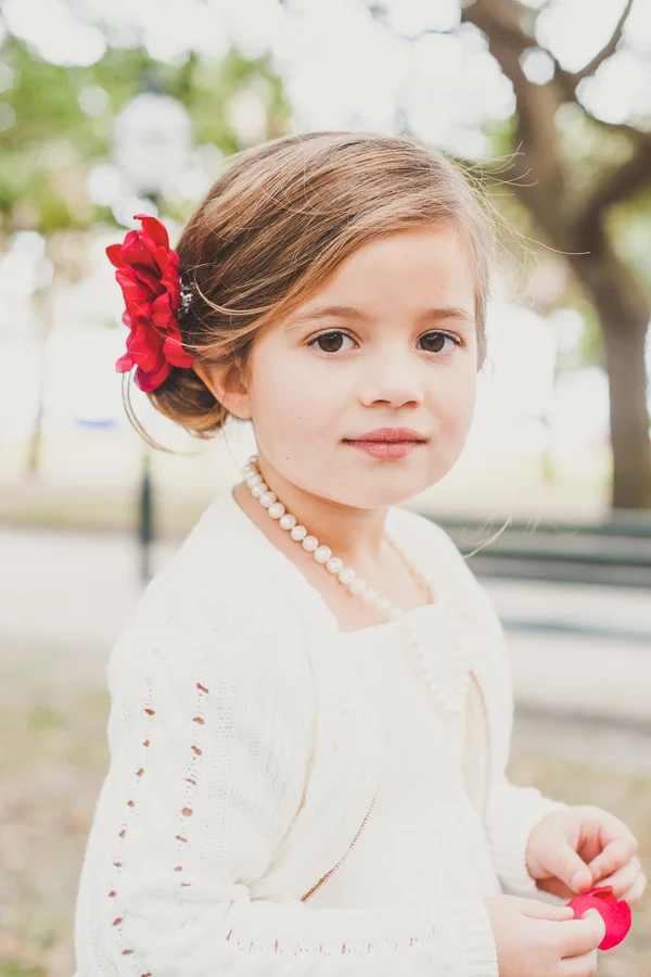 Flower girl at Charleston wedding