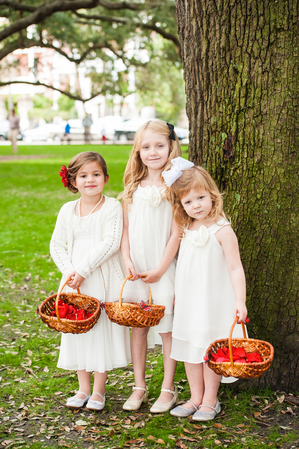 Flower girls at Charleston wedding