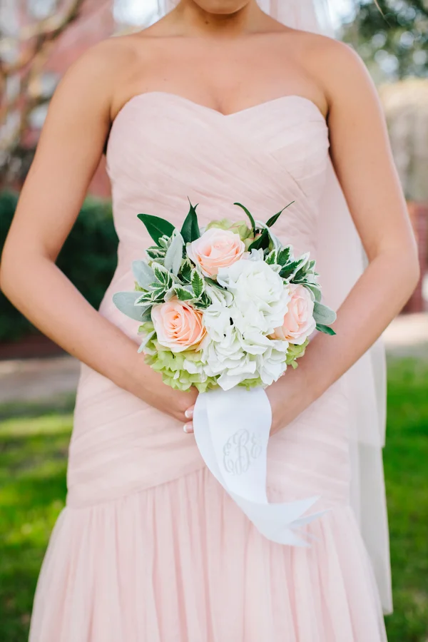 Pink wedding dress