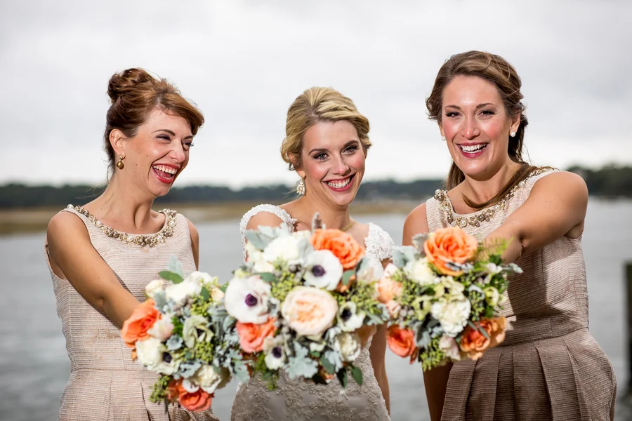 Orange & Blue Boone Hall Wedding by David Strauss Photography